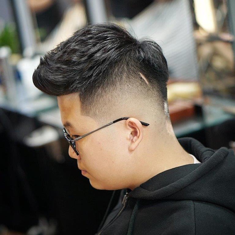 disconnected undercut quiff