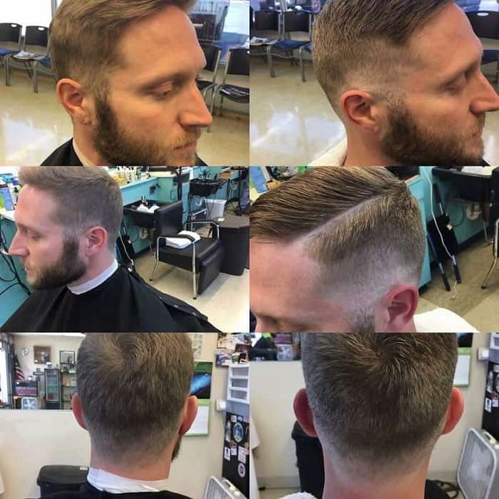 undercut with side hard part