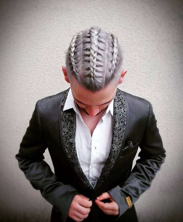 silver braid hairstyles for men