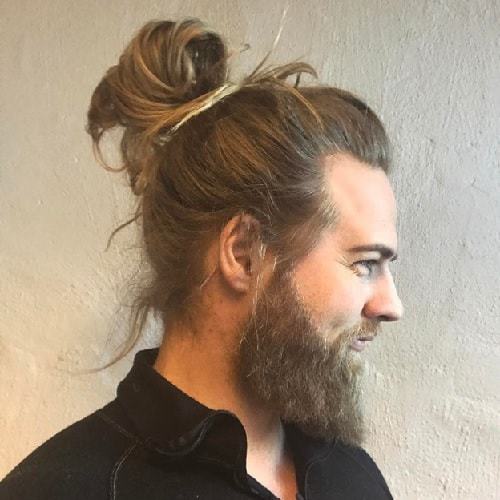 slick back bun for long hair