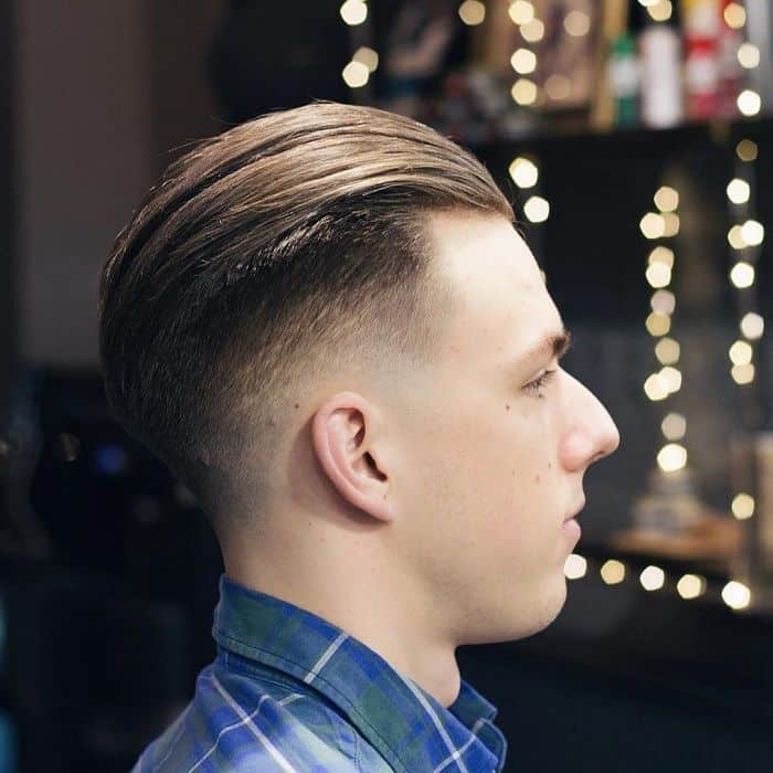 slick back fade hair