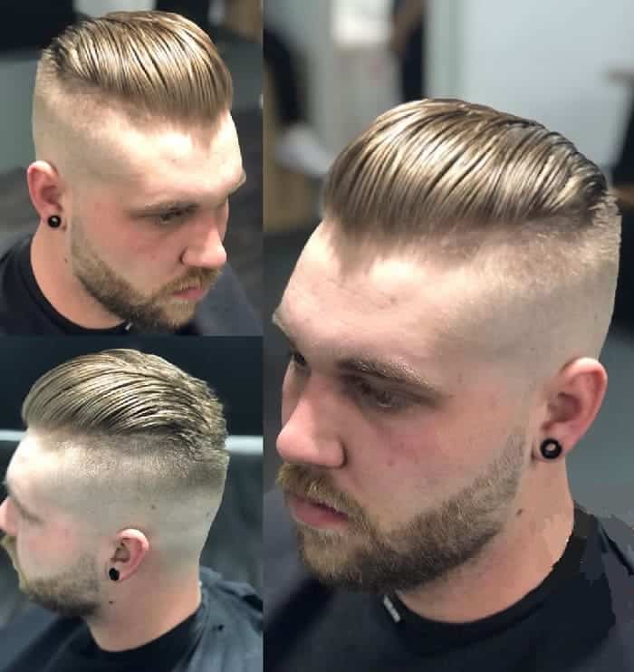 skin fade slick back hair