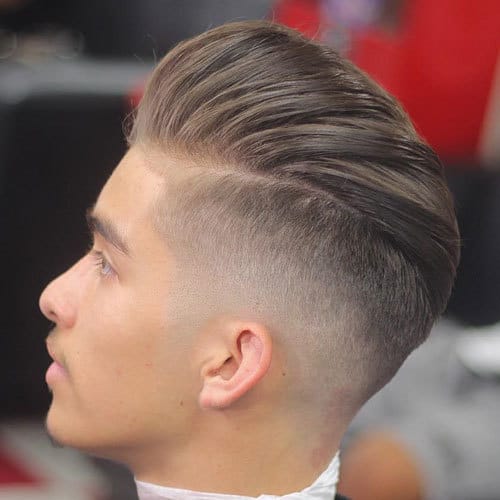 Slicked Back Undercut with Pompadour