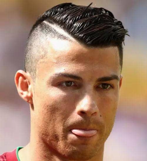 Cristiano Ronaldo's hairstyle with high fade