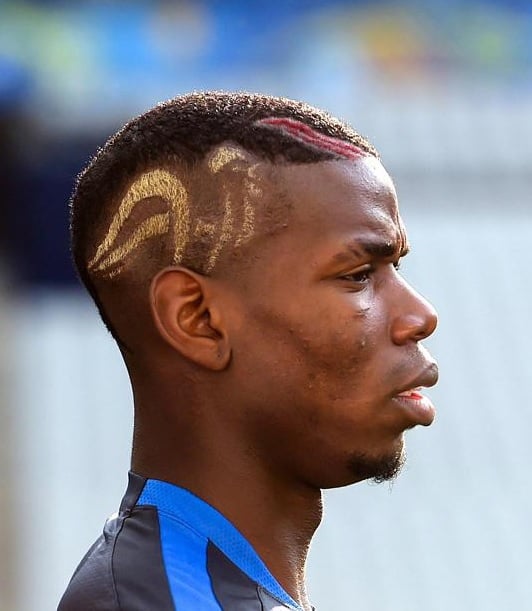 Paul Pogba Shaved hairdo