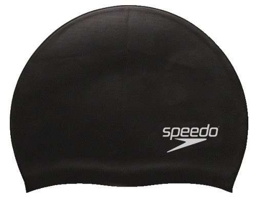 Image of Speedo swim cap made with silicone. This cap can be quickly removed and will not snag your hair.