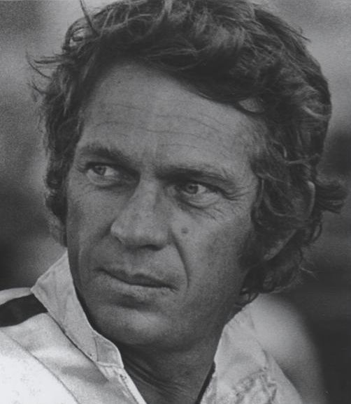 Picture of Steve McQueen longer hair.