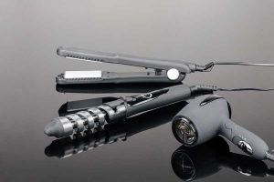 store hair dyer flat irons and curling irons