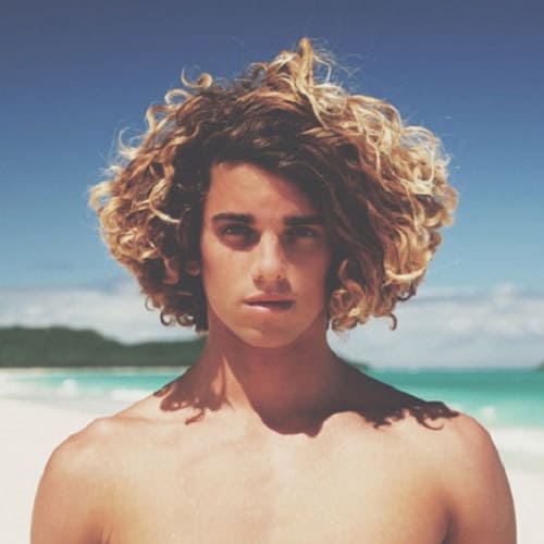curly surfer hair