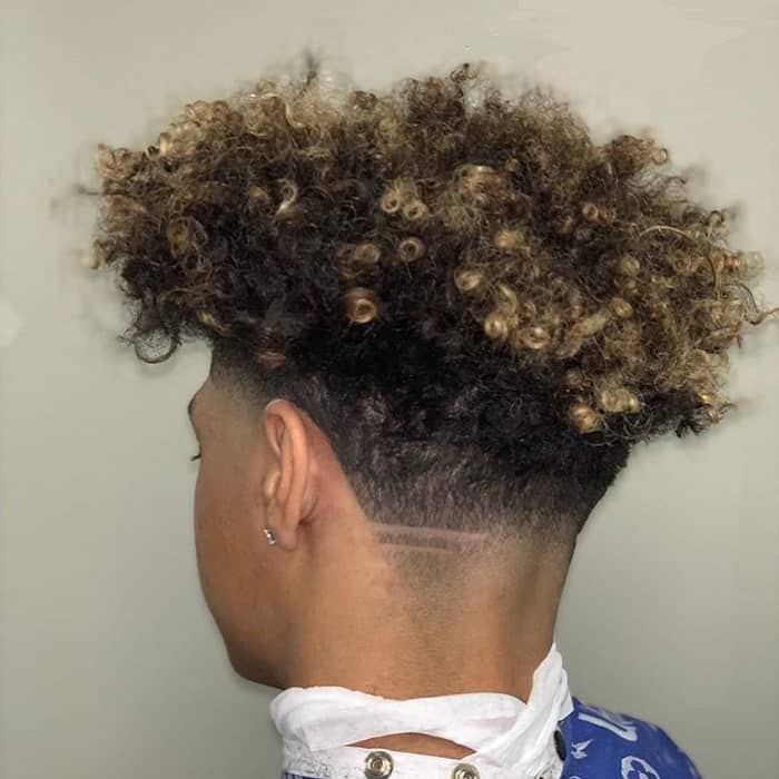 curly taper fade haircuts
