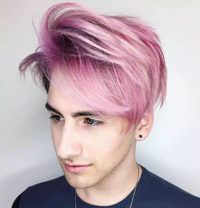 taper fade for long pink hair