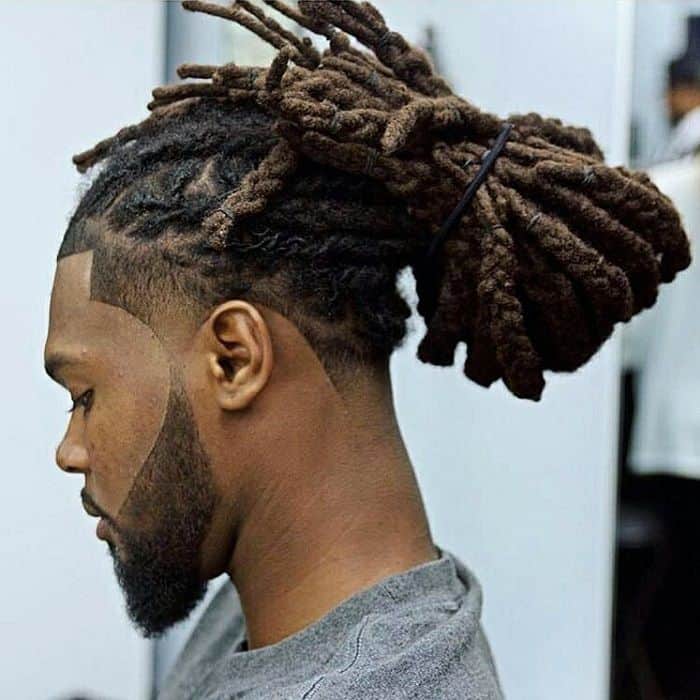 long dreadlocks with taper fade