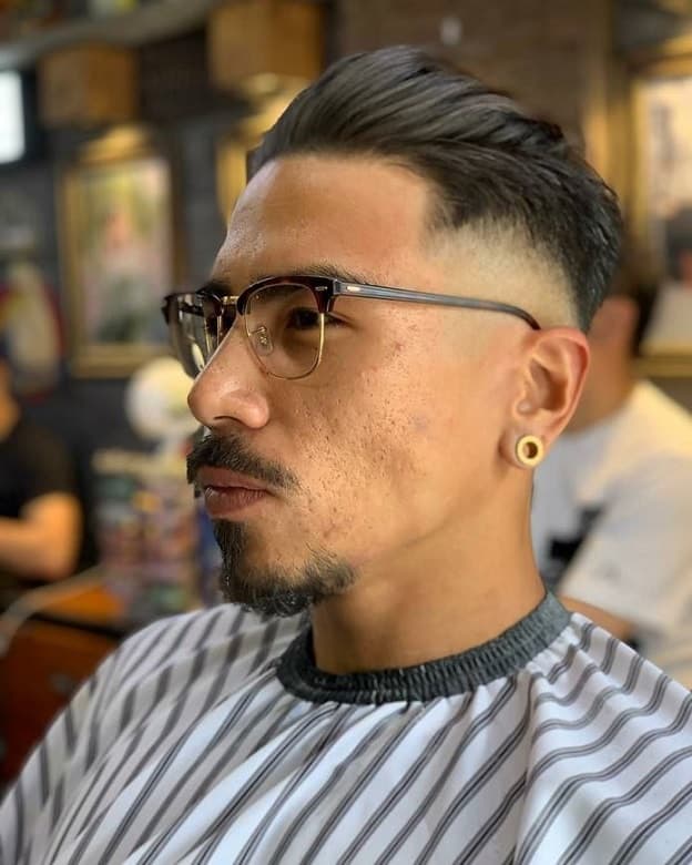 tapered crew cut with skin fade