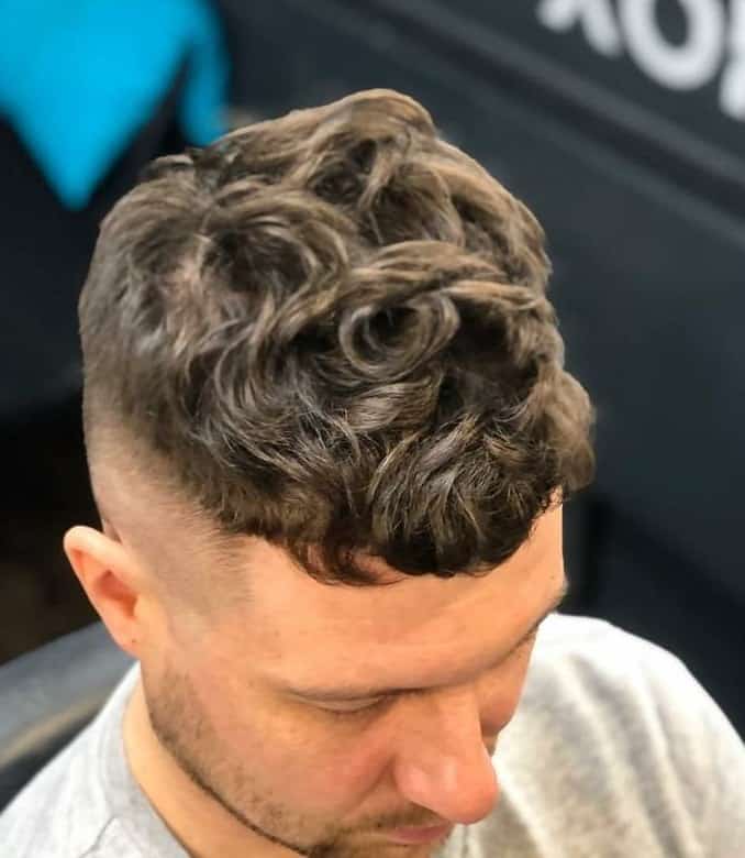 tapered crew cut for wavy hair