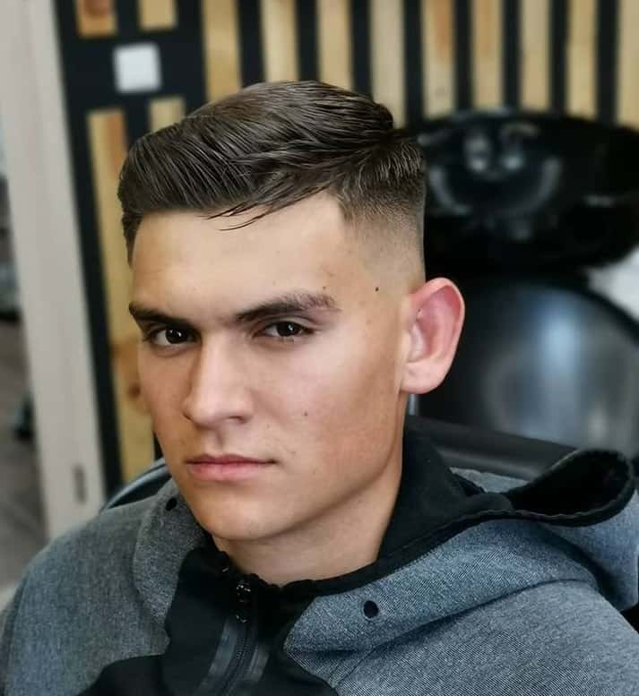 layered tapered crew cut