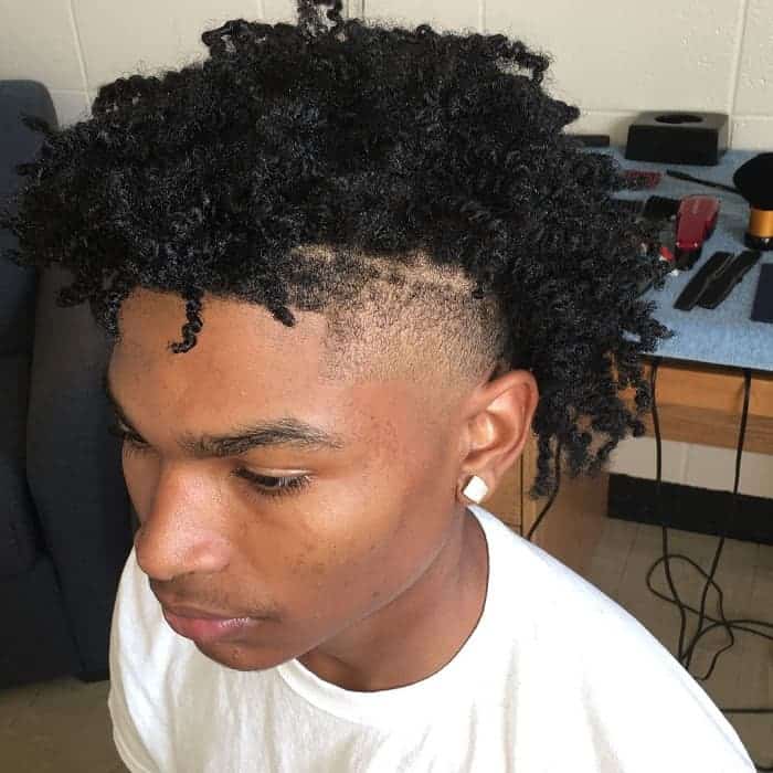 curly high temp fade