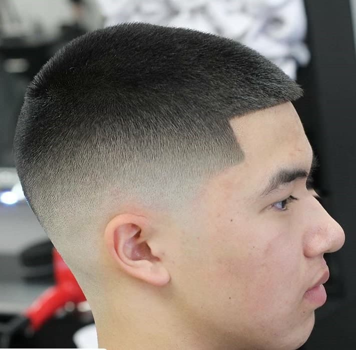 Buzz Cut with Temple Fade
