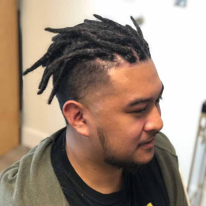 11 Attractive Temp Fade Hairstyle with Waves & Dreads for Men