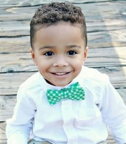adorable curly mohawk haircut for mixed kids