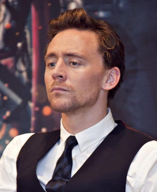 Picture of Tom Hiddleston hair.
