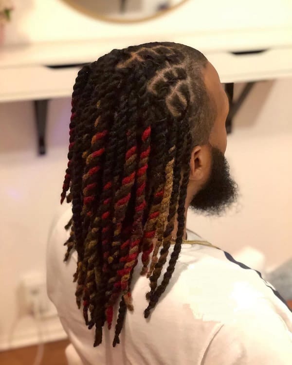 Twisted Long Hairstyles For Black Men