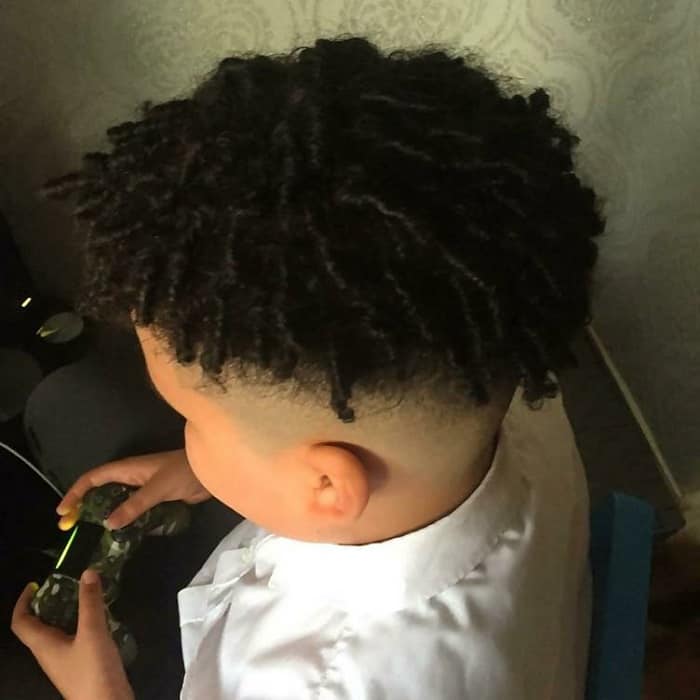 Image of Two-strand twist hairstyle for 12 year old boy