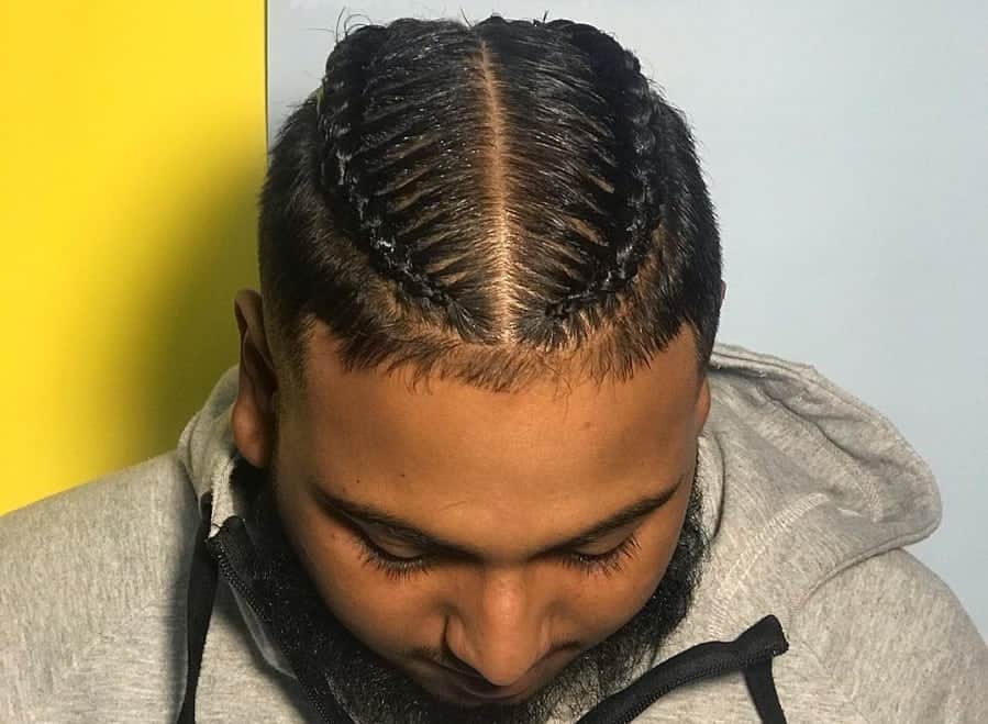 Featured image of post Two Cornrow Braids Black Men