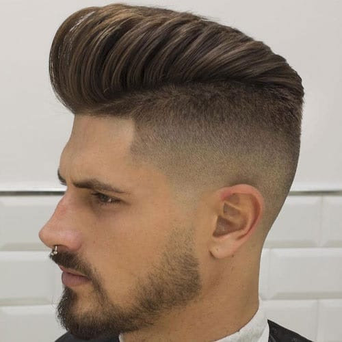 comb over undercut with pompadour