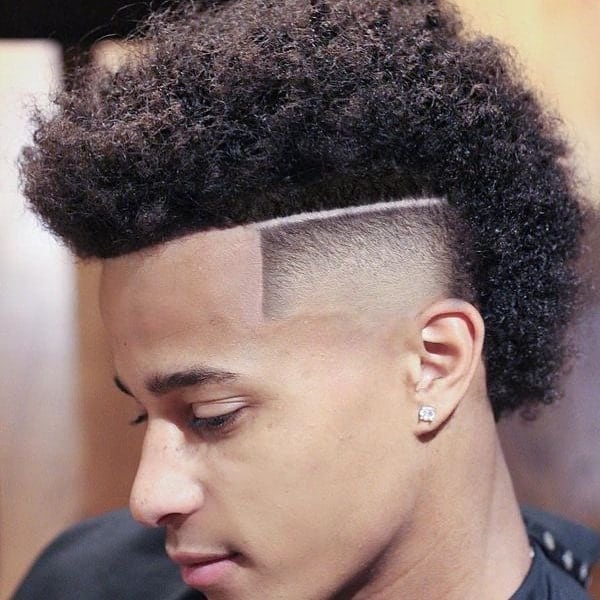 undercut mohawk for afro hair