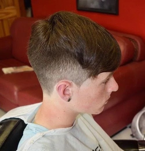 Undercut With Side Swept Bangs for boys