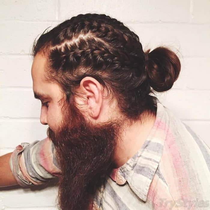 Viking Braided Bun for Men