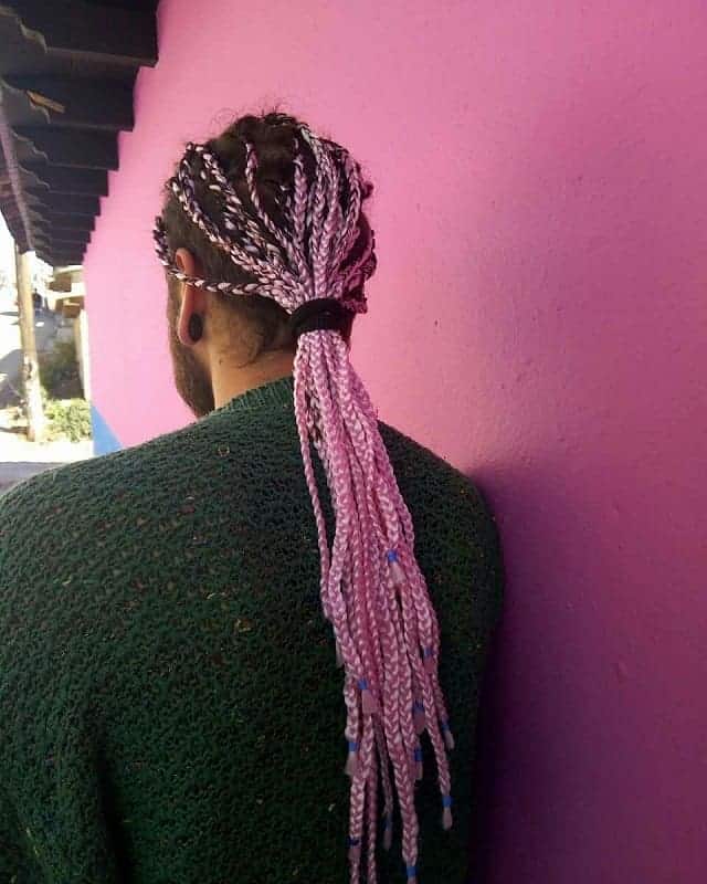 dreads ponytail with viking hair