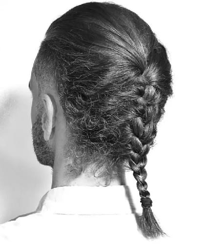 single braid for white men