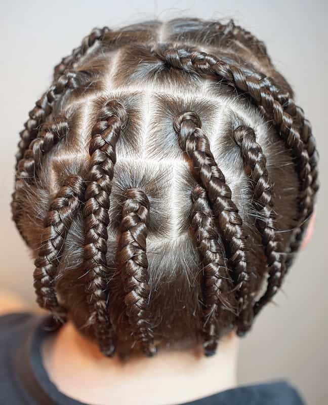 white men's box braids