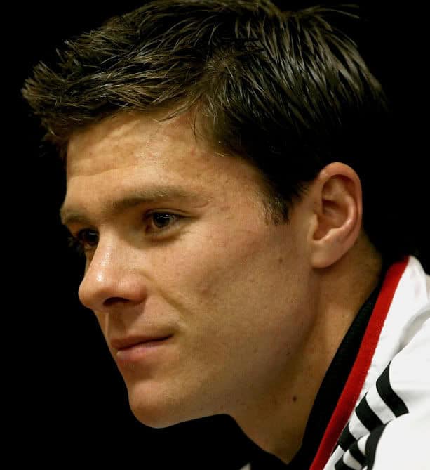 Image of Xabi Alonso with clean shaven face.