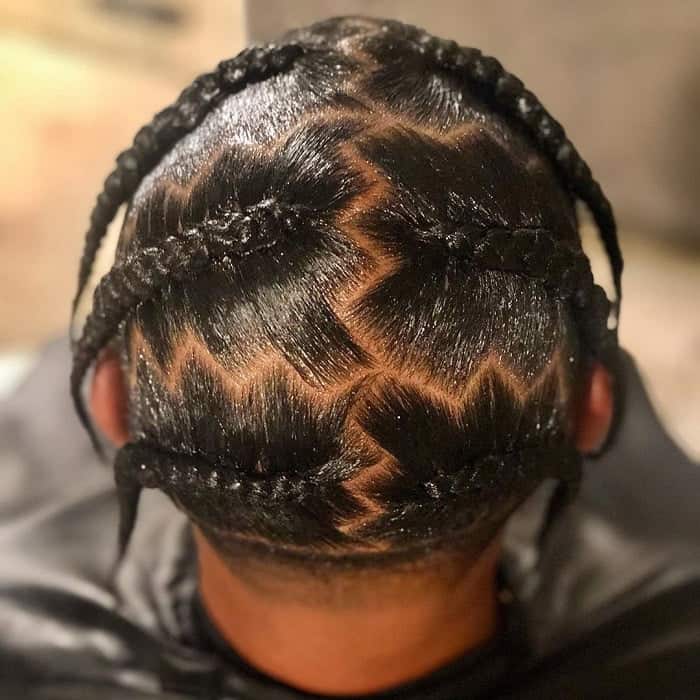 zig zag cornrow braids