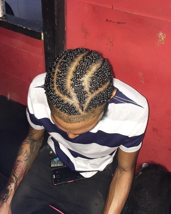 conrows with zig zag pattern